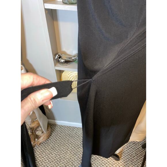 NWT $135 Michael Kors Black Gold Buttons Sleeveless Shirt Dress with Fabric Belt - Picture 12 of 12